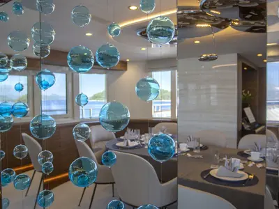 Salon of Anthea, a Odisej Ltd MY Custom Anthea yacht at Split, Croatia