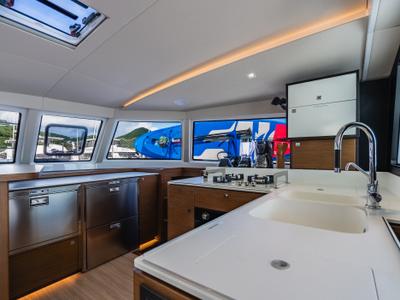 Galley of Carpe Diem, a Nautitech Rochefort Nautitech 44 Open catamaran at Road Town, British Virgin Islands