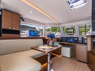 Salon of Carpe Diem, a Nautitech Rochefort Nautitech 44 Open catamaran at Road Town, British Virgin Islands