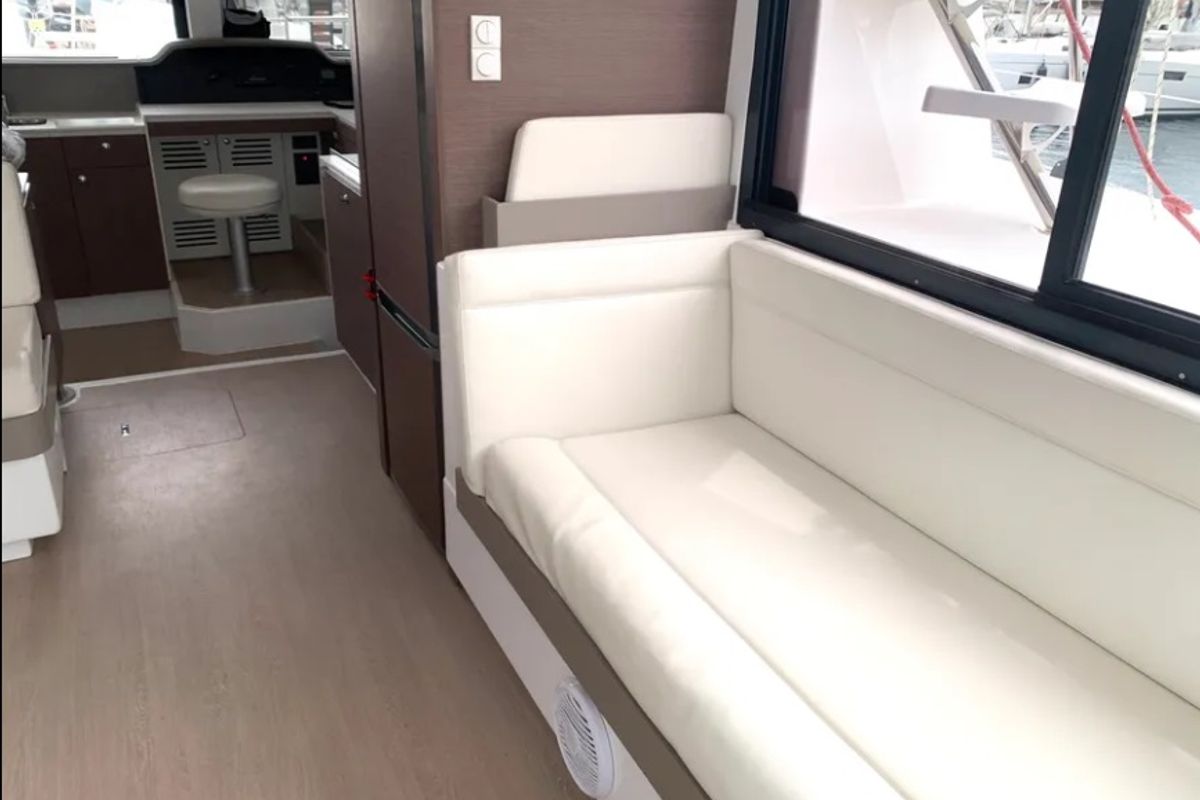 Salon of Medusa I, a Bali 4.1 catamaran at Municipal Unit of Lefkada, Greece