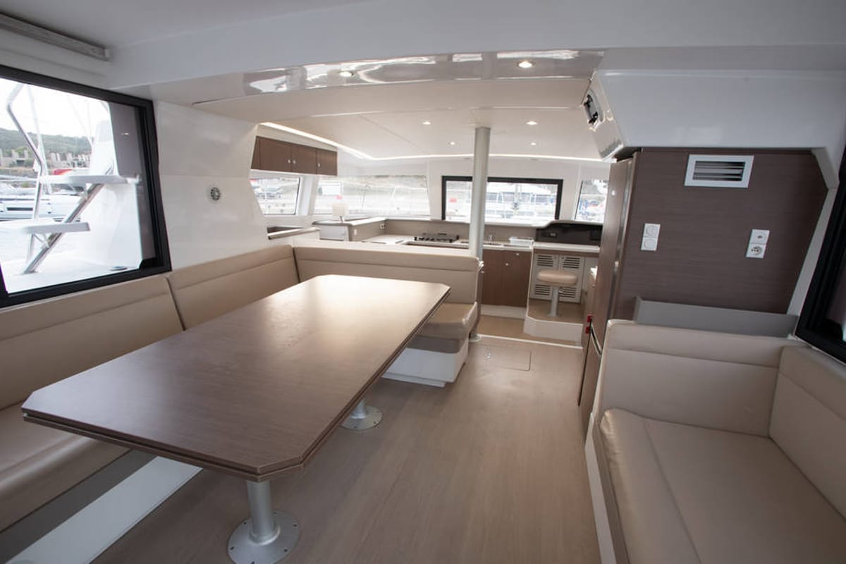 Galley of Medusa I, a Bali 4.1 catamaran at Municipal Unit of Lefkada, Greece