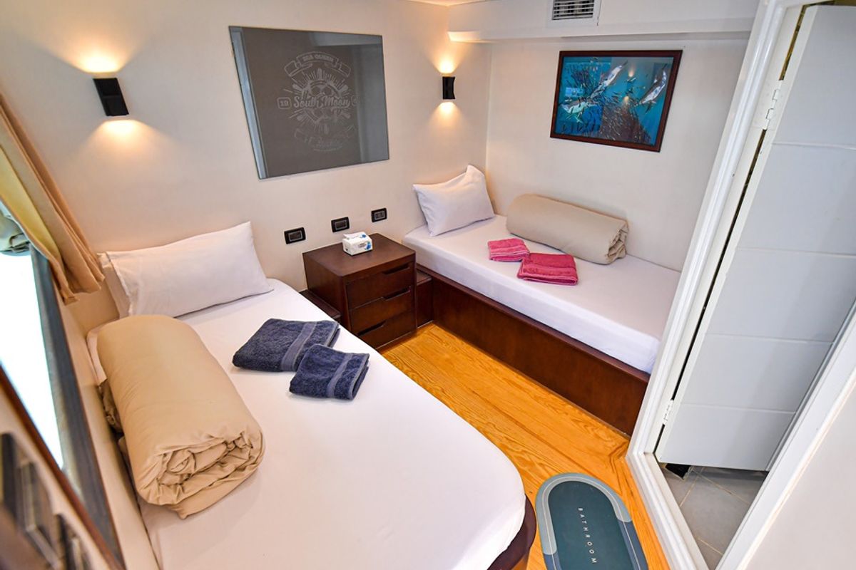 Cabin on Twin bed cabin lower deck 3, a Gulet Luxury Motor Yacht motorboat at Sharm El Sheikh, Egypt