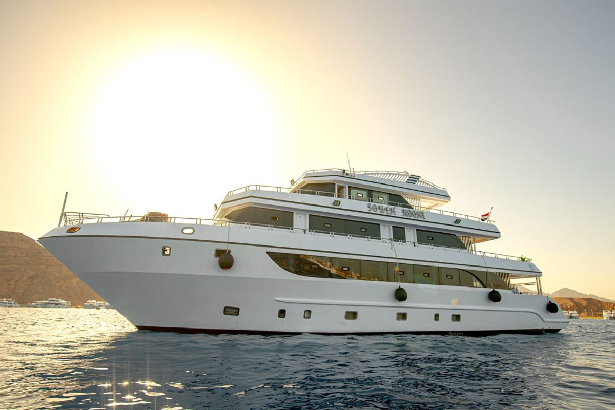 Exterior view of Twin bed cabin lower deck 3, a Gulet Luxury Motor Yacht motorboat at Sharm El Sheikh, Egypt