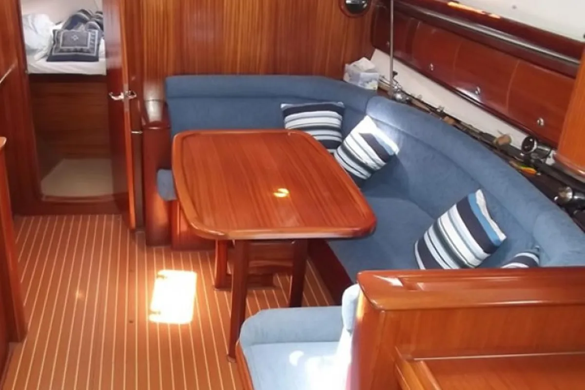 Salon of Limnos, a Bavaria 38 sailboat at Athens, Greece