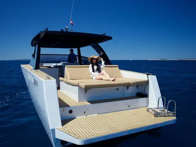 Colnago 38, a sailboat at Hvar town, Croatia