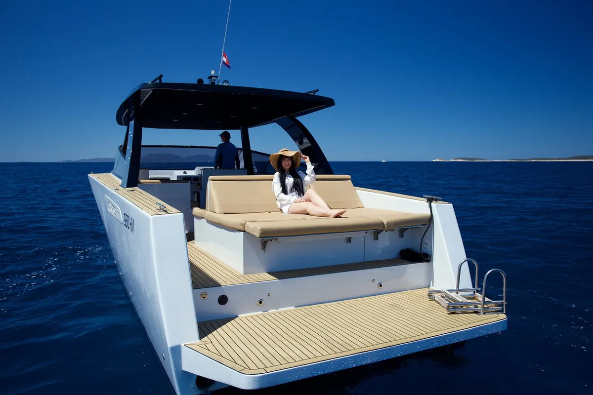 Colnago 38, a sailboat at Hvar town, Croatia