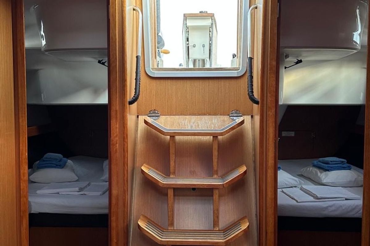 Cabin on Mango, a Bavaria Cruiser 51 sailboat at Fethiye, Turkey