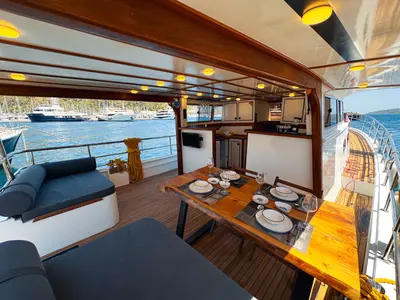 Deck of AYKEN, a Custom Made Ayken yacht at Bakırköy, Turkey