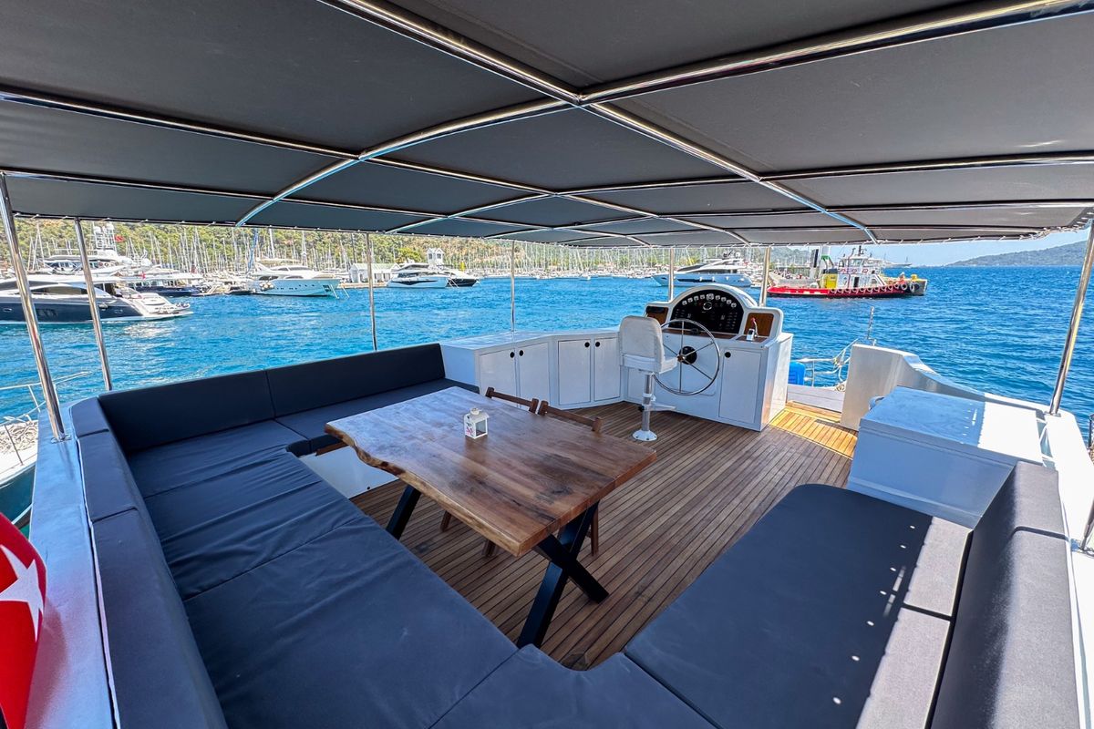 Cockpit of AYKEN, a Custom Made Ayken yacht at Bakırköy, Turkey