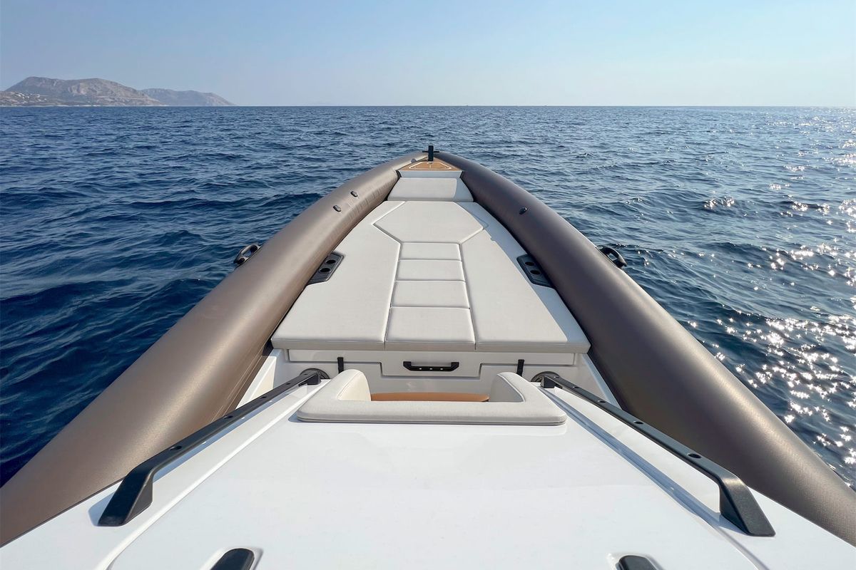 Deck of AELIA, a Gulet Rock Marine 36 motorboat at Municipality of Kalamata, Greece