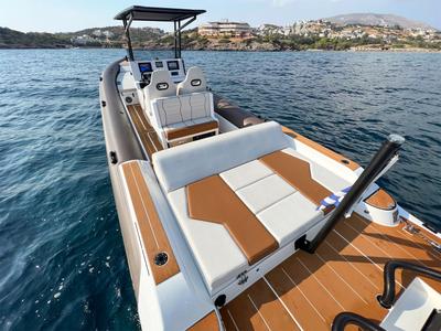 Deck of AELIA, a Gulet Rock Marine 36 motorboat at Municipality of Kalamata, Greece