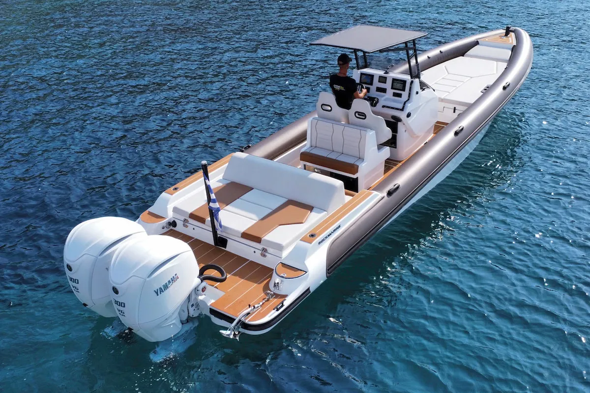 Exterior view of AELIA, a Gulet Rock Marine 36 motorboat at Municipality of Kalamata, Greece