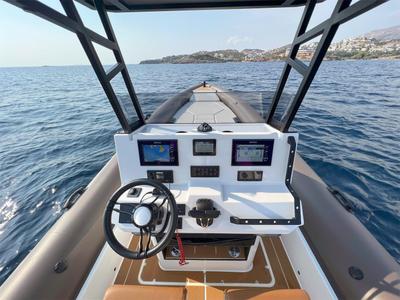 Cockpit of AELIA, a Gulet Rock Marine 36 motorboat at Municipality of Kalamata, Greece