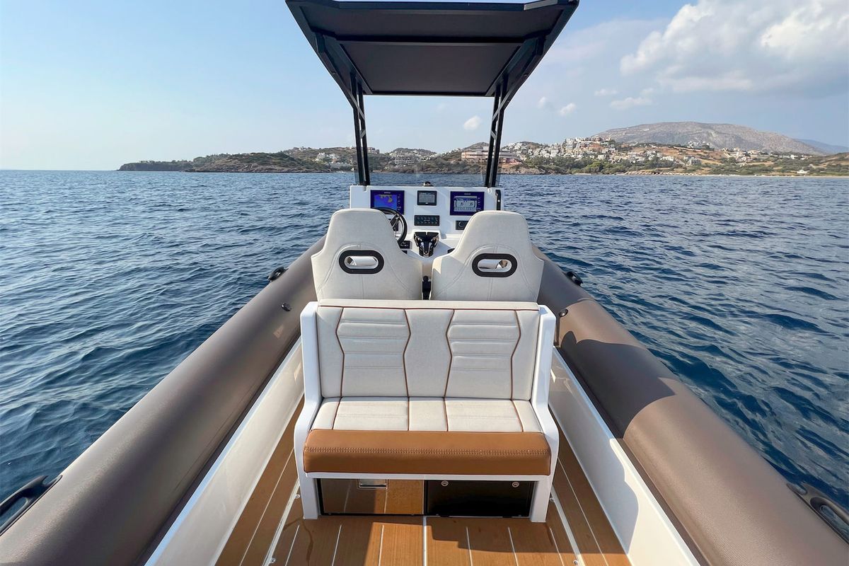 Deck of AELIA, a Gulet Rock Marine 36 motorboat at Municipality of Kalamata, Greece