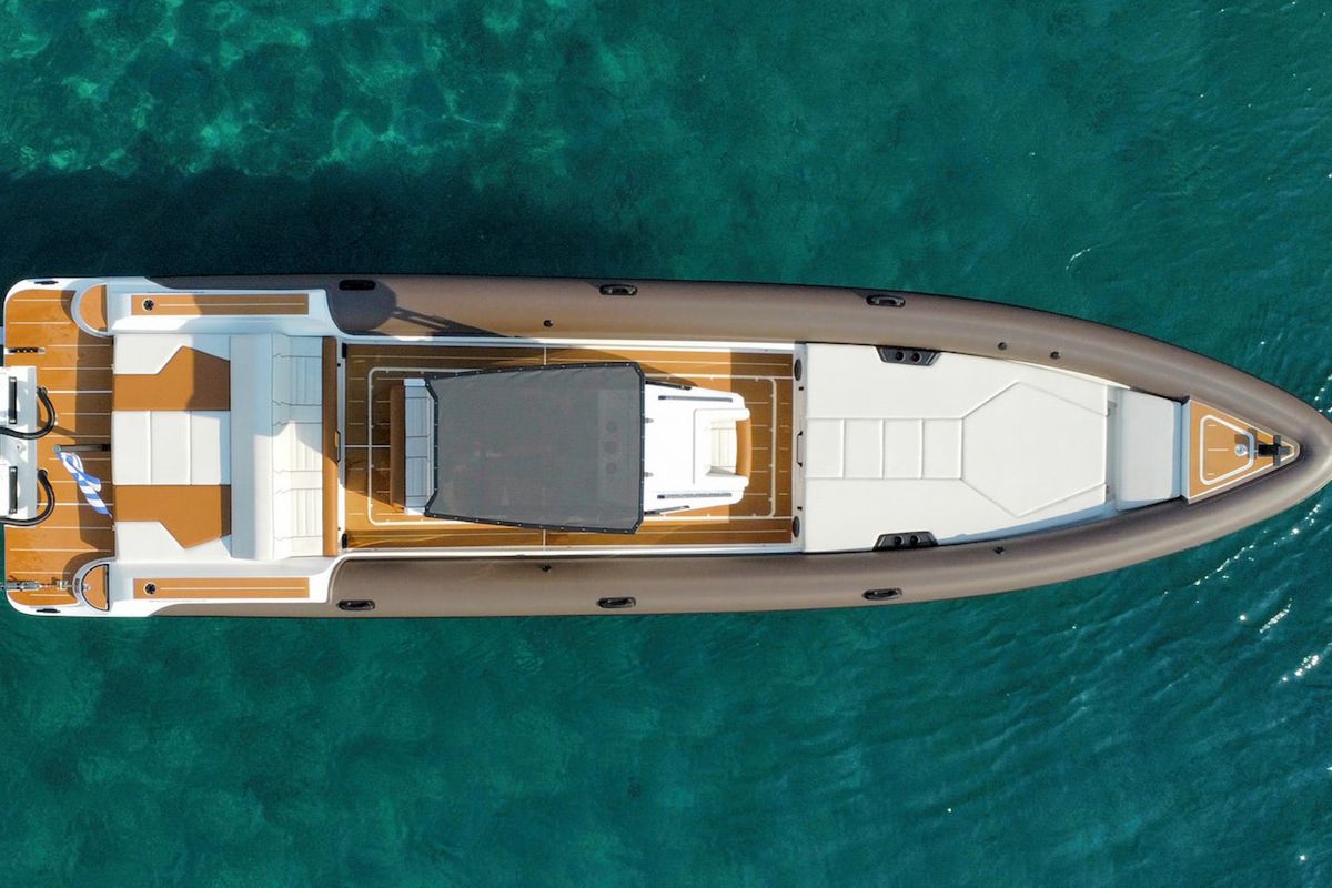 Exterior view of AELIA, a Gulet Rock Marine 36 motorboat at Municipality of Kalamata, Greece
