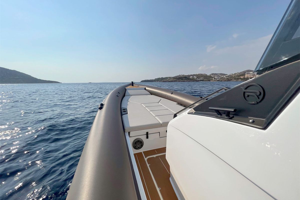 Deck of AELIA, a Gulet Rock Marine 36 motorboat at Municipality of Kalamata, Greece