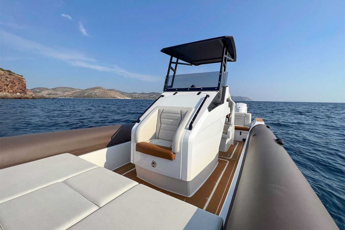 Deck of AELIA, a Gulet Rock Marine 36 motorboat at Municipality of Kalamata, Greece