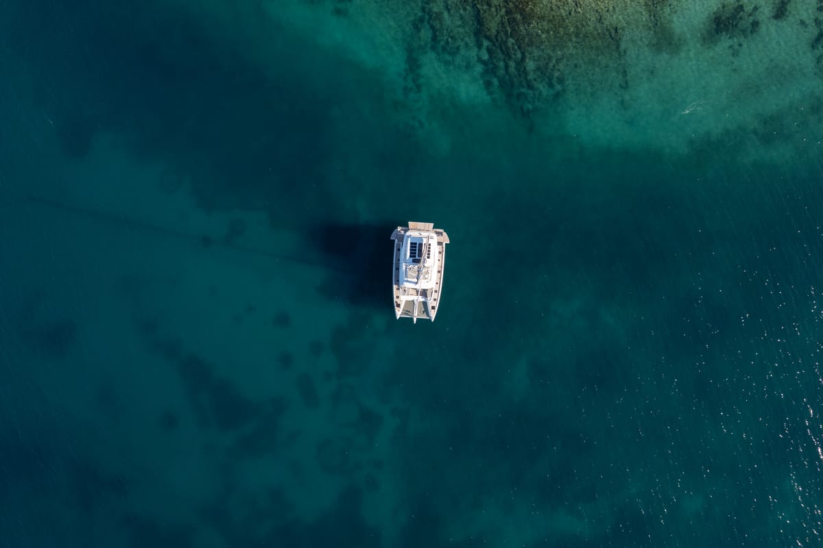 Exterior view of DIAMOND DIVA, a Lagoon 60 catamaran at Split, Croatia