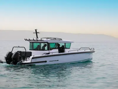 Exterior view of POPEYE, a Axopar 37 XC Cross Cabin motorboat at Anavissos Municipal Unit, Greece