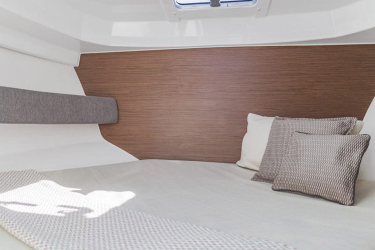 Cabin on Lovre, a Beneteau Antares 8 OB motorboat at Grad Šibenik, Croatia