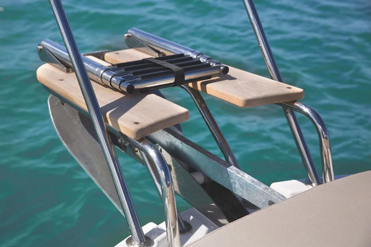 Lovre, a Beneteau Antares 8 OB motorboat at Grad Šibenik, Croatia