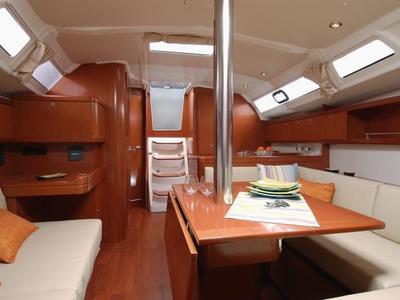 Salon of Ioanna, a Beneteau Oceanis 37 sailboat at Municipal Unit of Lefkada, Greece