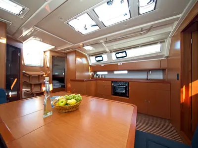 Galley of MH 82, a Bavaria Cruiser 46 sailboat at Murter, Croatia