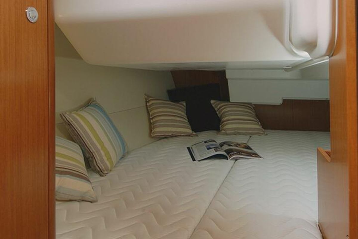 Cabin on Tango, a Beneteau Oceanis 34.2 sailboat at Heiligenhafen, Germany