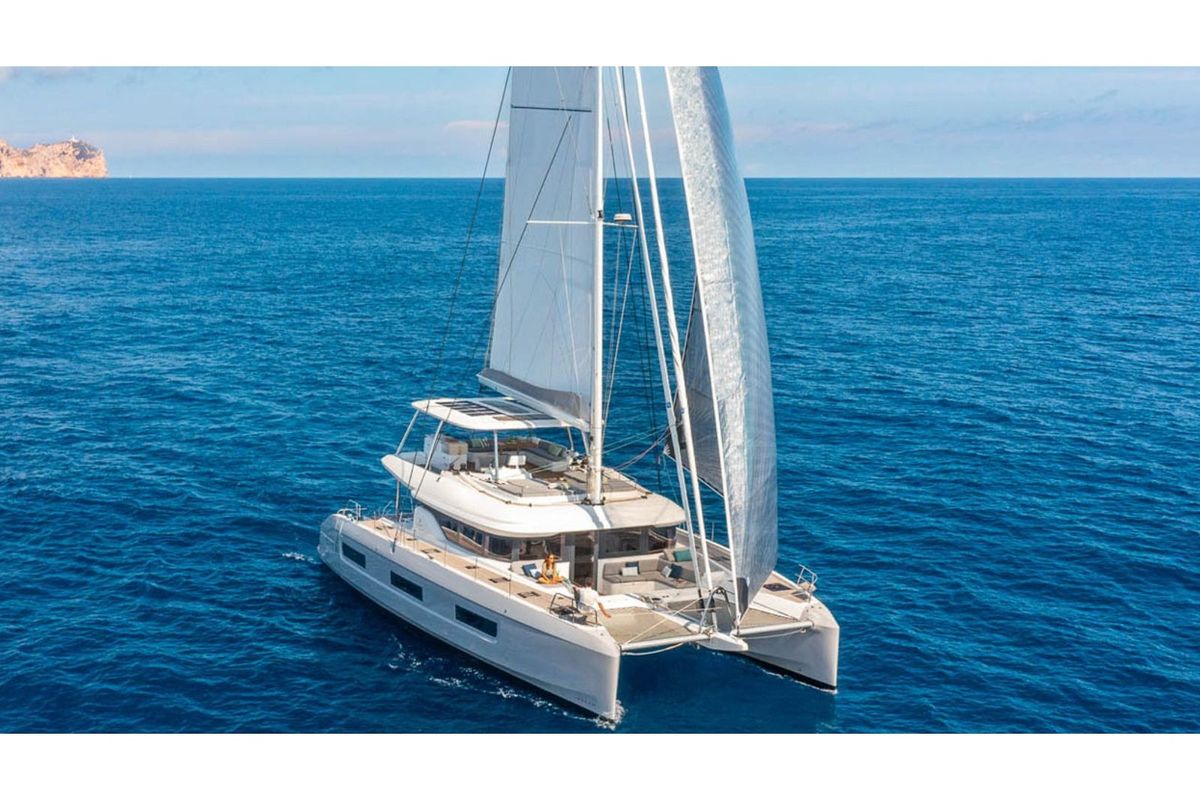 Exterior view of SAILUXE - Pac-one, a Lagoon 60 catamaran at Capo d'Orlando, Italy