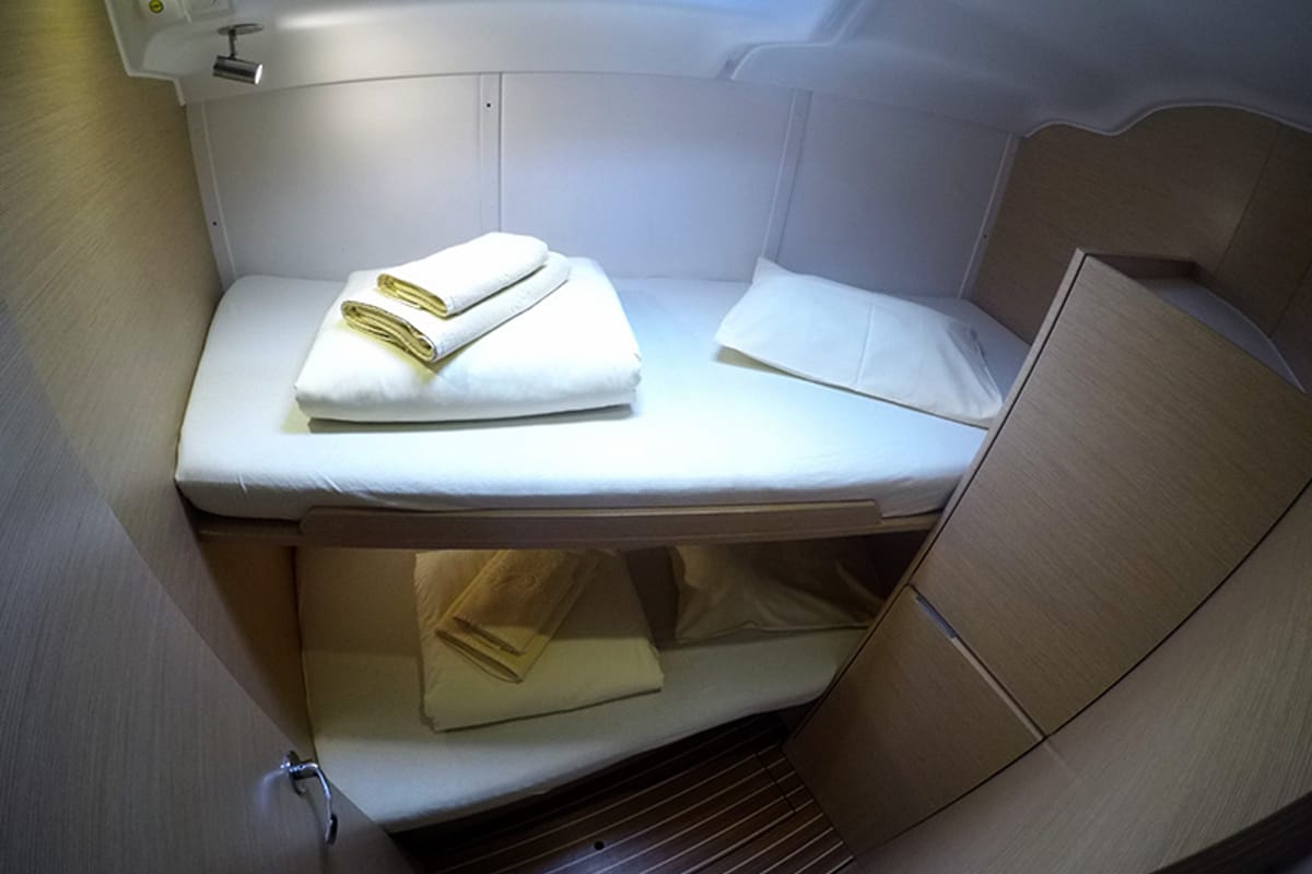 Cabin on Marta X, a Elan 444 Impression sailboat at Grad Šibenik, Croatia