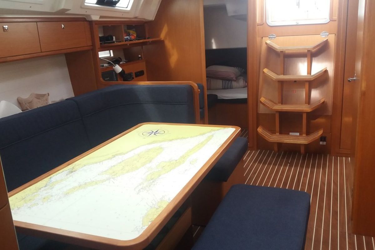 Salon of Lory, a Bavaria Cruiser 41 sailboat at Split, Croatia