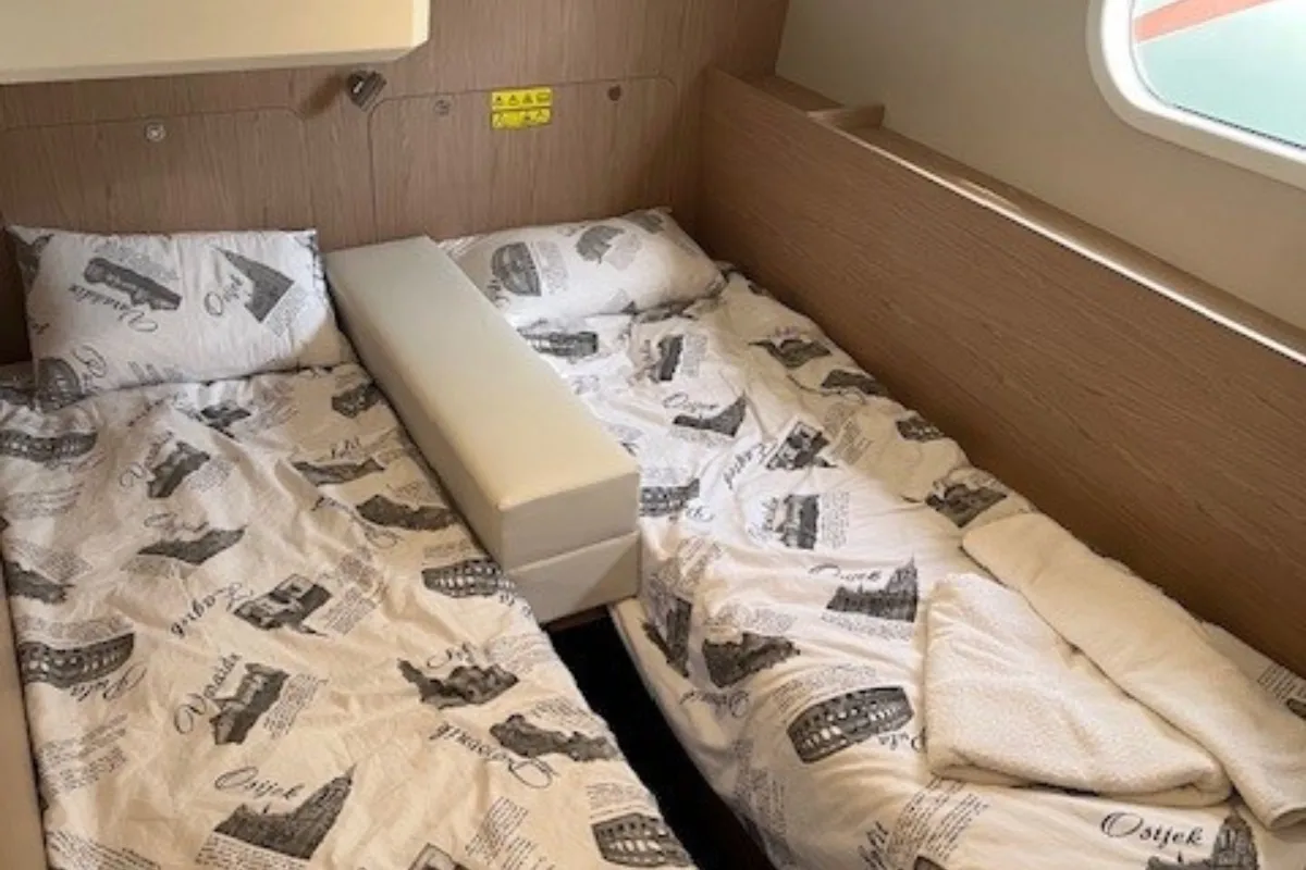 Cabin on Swift Home, a Beneteau Swift Trawler 41 yacht at Pirovac, Croatia