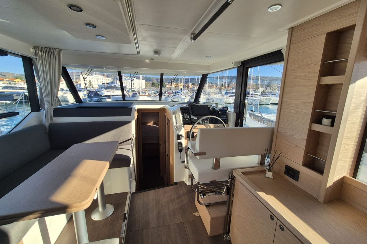 Salon of Swift Home, a Beneteau Swift Trawler 41 yacht at Pirovac, Croatia