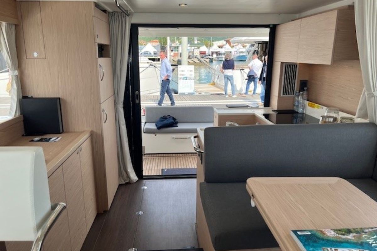 Salon of Swift Home, a Beneteau Swift Trawler 41 yacht at Pirovac, Croatia
