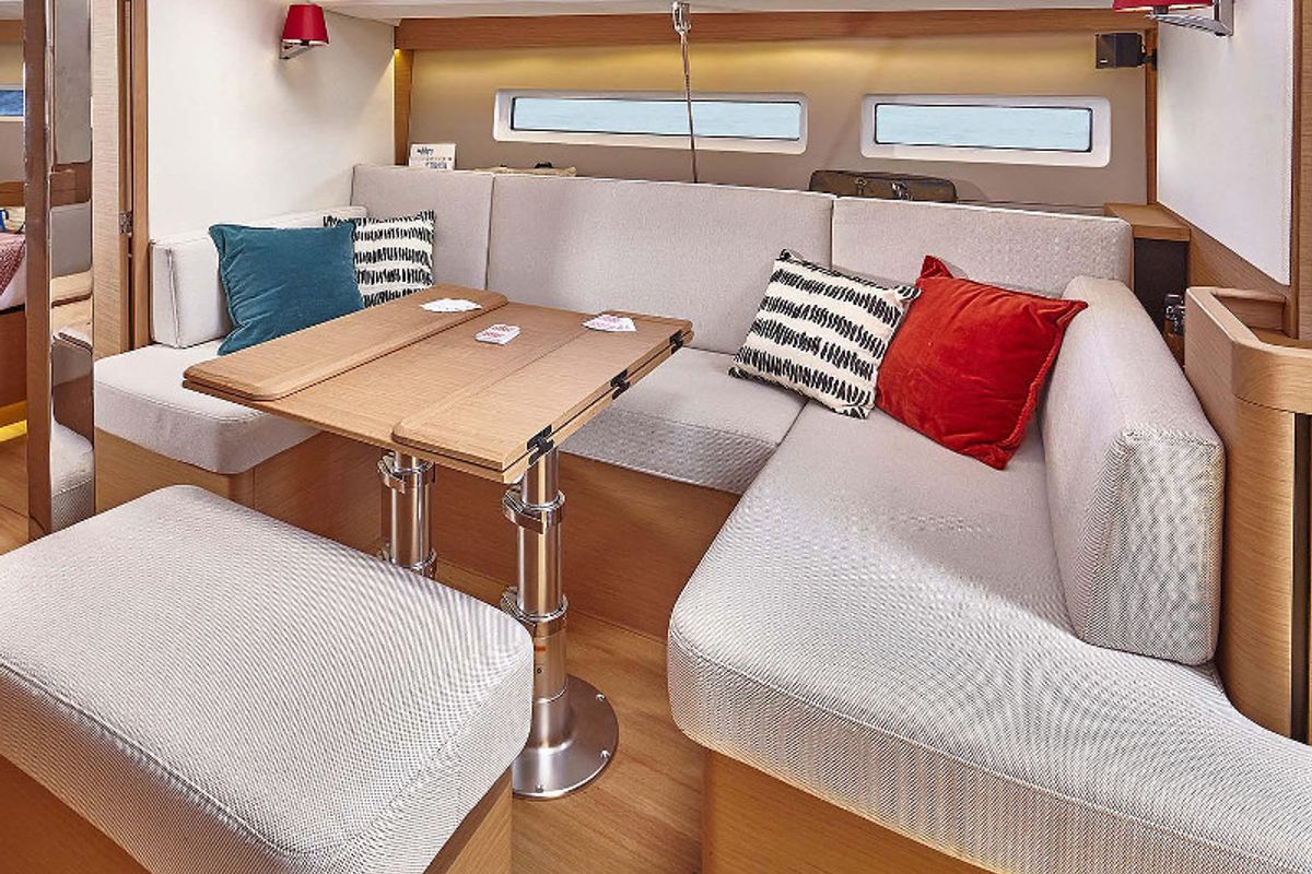 Salon of Innovation, a Jeanneau Sun Odyssey 440 sailboat at Portimão, Portugal