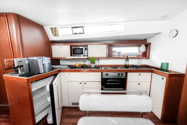 Galley of THEIA, a Beneteau Oceanis 45 sailboat at Grad Šibenik, Croatia