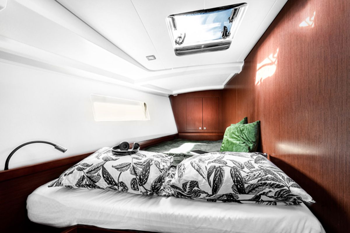 Cabin on THEIA, a Beneteau Oceanis 45 sailboat at Grad Šibenik, Croatia