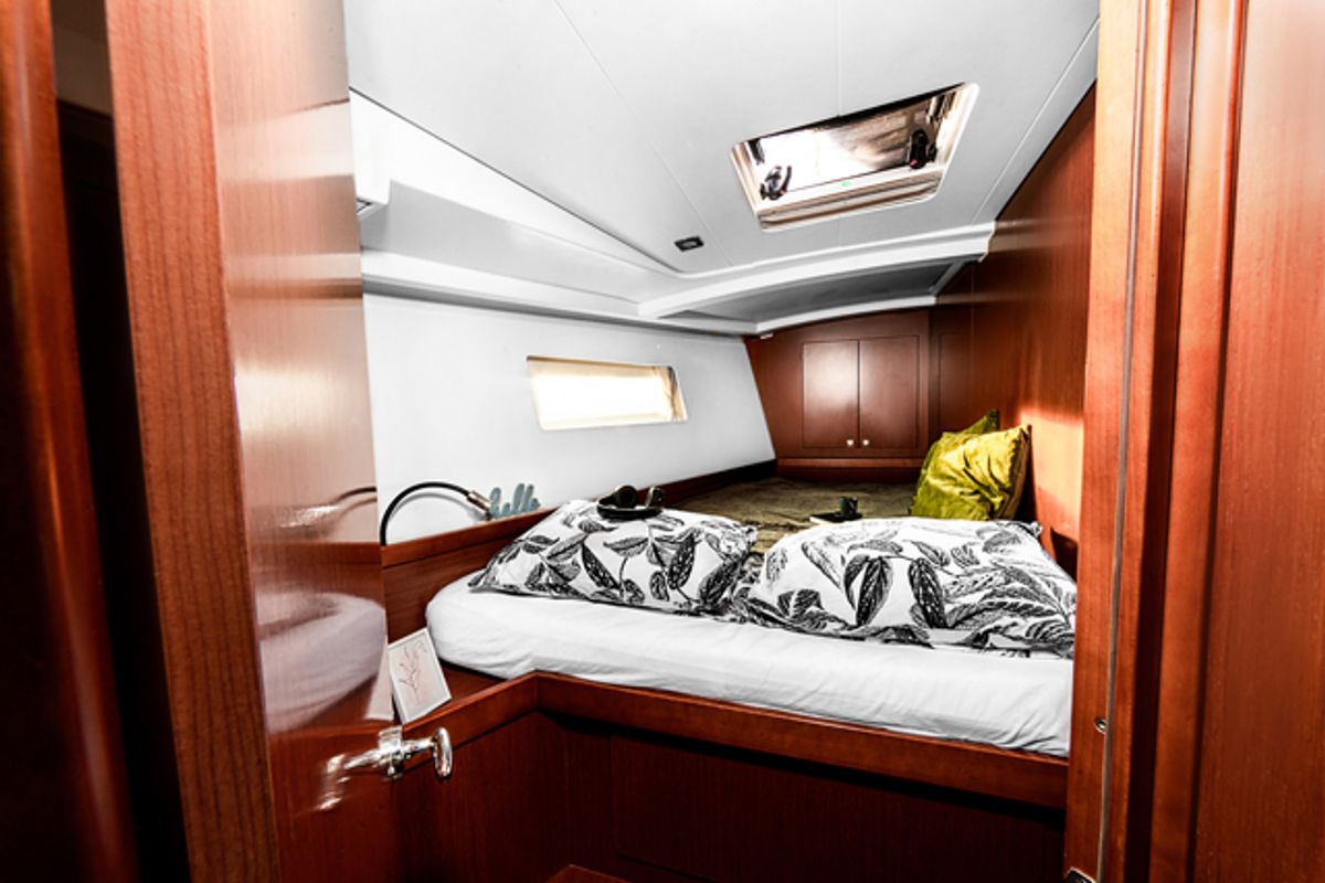 Cabin on THEIA, a Beneteau Oceanis 45 sailboat at Grad Šibenik, Croatia
