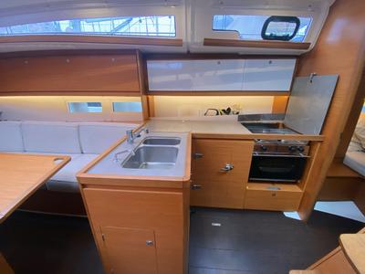 Galley of Jelo, a Dufour 390 GL sailboat at Marseille, France