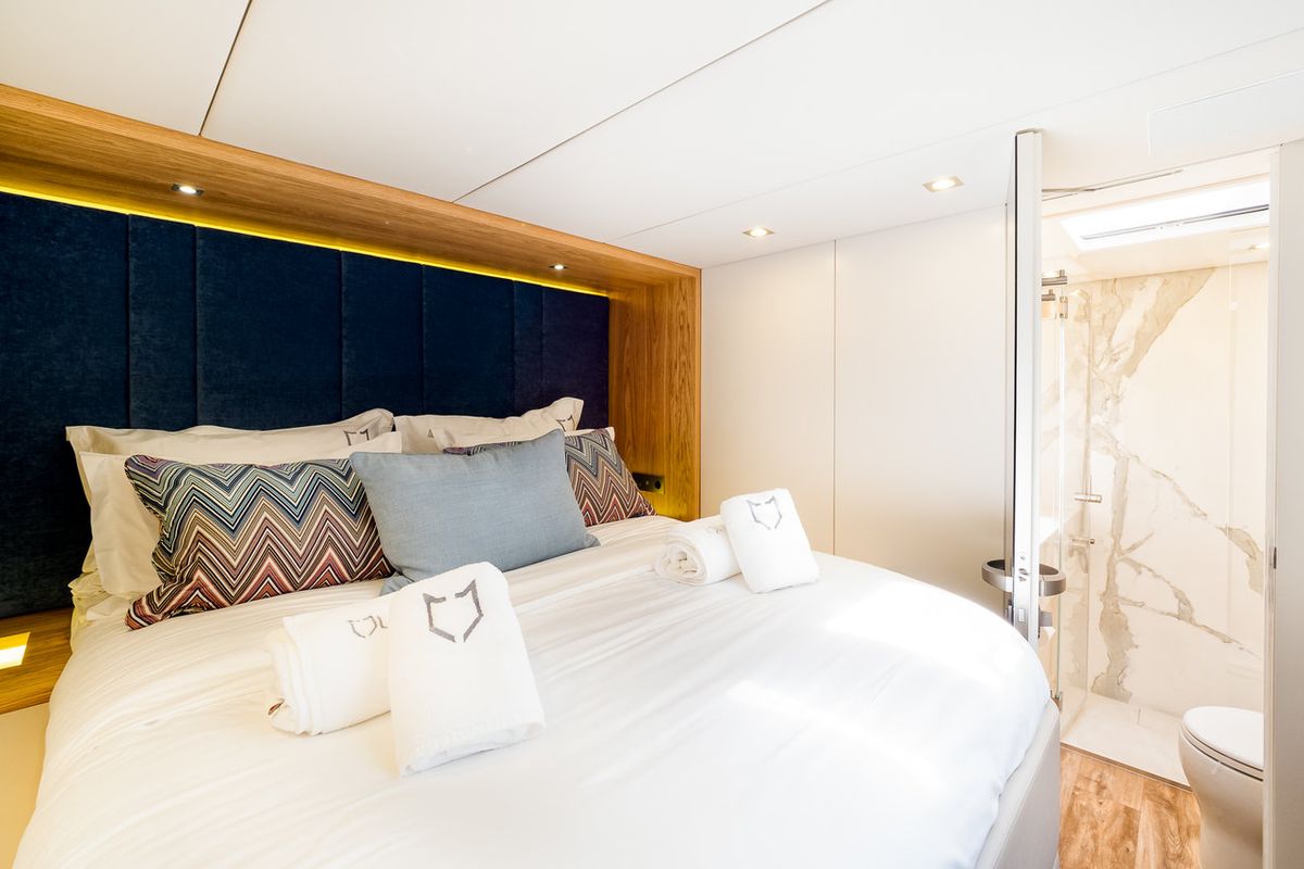 Cabin on Vulpino, a Sunreef Yachts Sunreef 60 catamaran at Grad Kaštela, Croatia