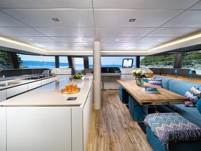 Salon of Vulpino, a Sunreef Yachts Sunreef 60 catamaran at Grad Kaštela, Croatia