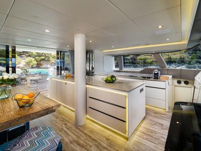 Galley of Vulpino, a Sunreef Yachts Sunreef 60 catamaran at Grad Kaštela, Croatia