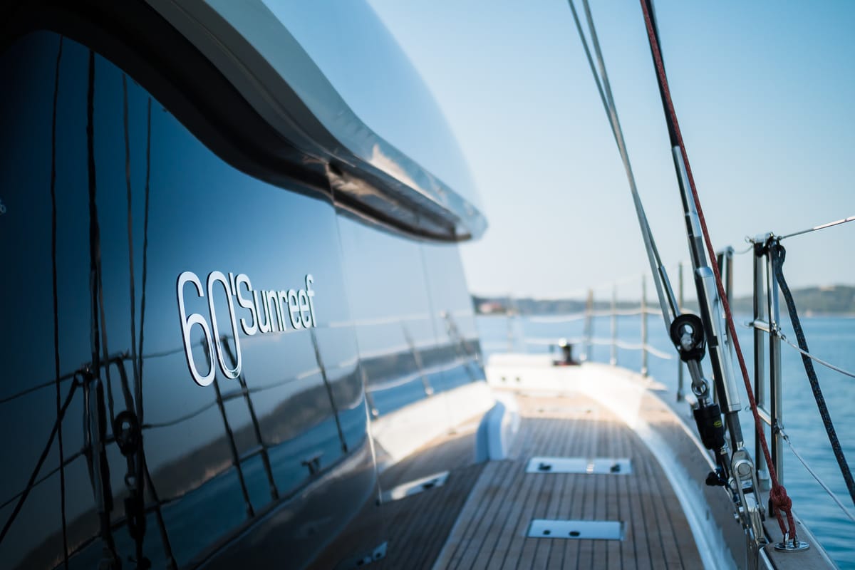 Deck of Vulpino, a Sunreef Yachts Sunreef 60 catamaran at Grad Kaštela, Croatia