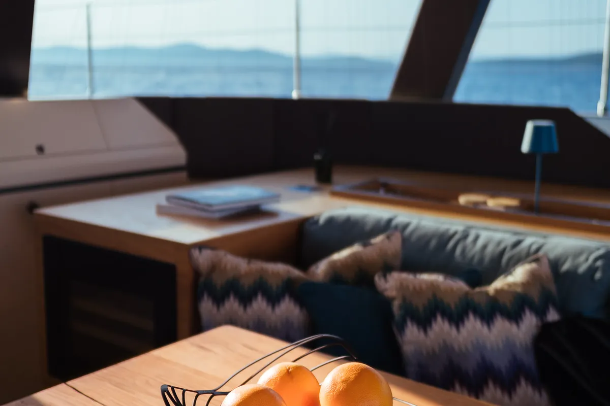 Salon of Vulpino, a Sunreef Yachts Sunreef 60 catamaran at Grad Kaštela, Croatia