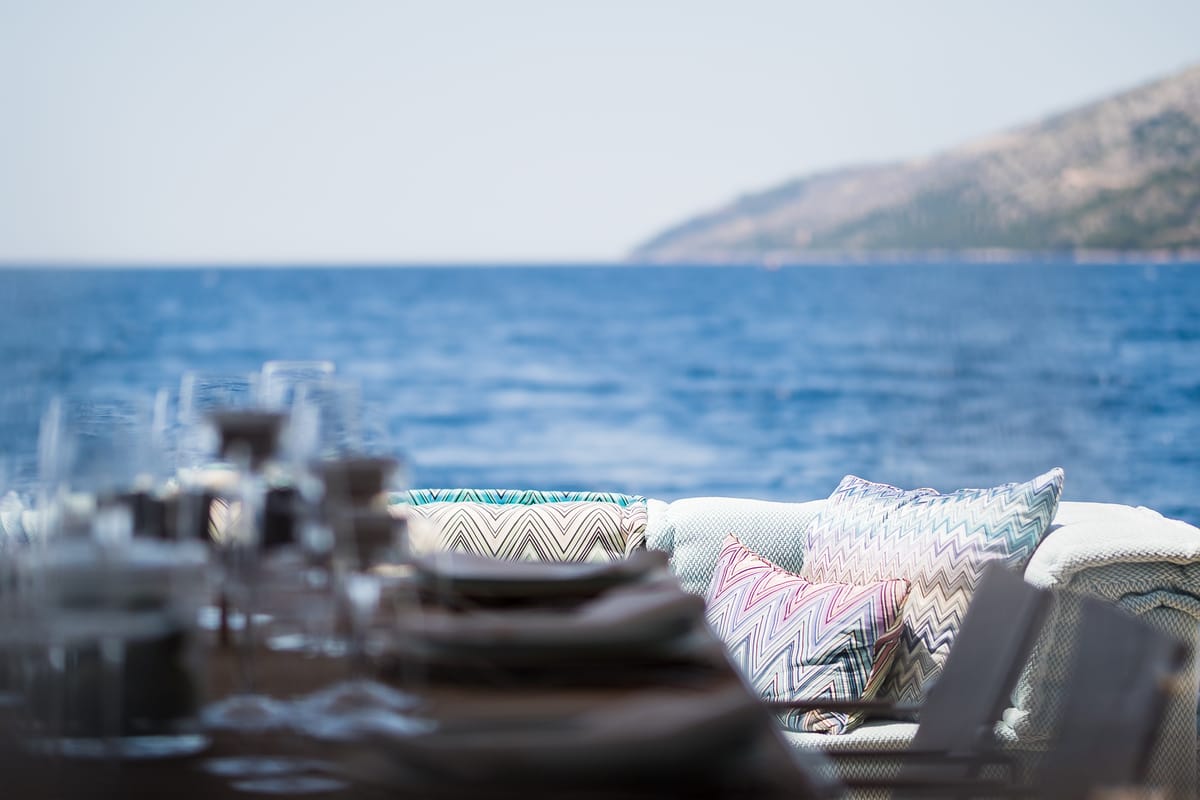 Deck of Vulpino, a Sunreef Yachts Sunreef 60 catamaran at Grad Kaštela, Croatia