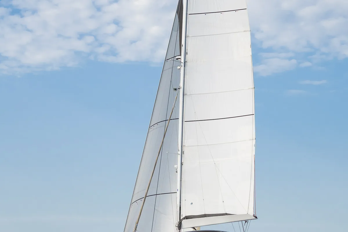 Exterior view of Vulpino, a Sunreef Yachts Sunreef 60 catamaran at Grad Kaštela, Croatia