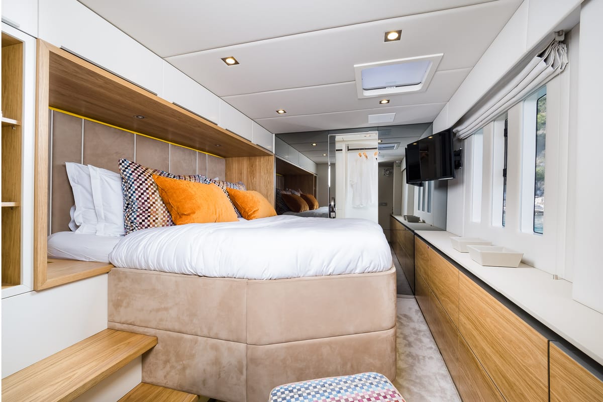 Cabin on Vulpino, a Sunreef Yachts Sunreef 60 catamaran at Grad Kaštela, Croatia
