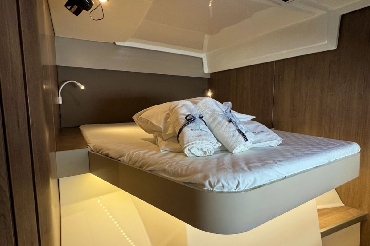 Cabin on Compass, a Bali Catspace catamaran at Pirovac, Croatia