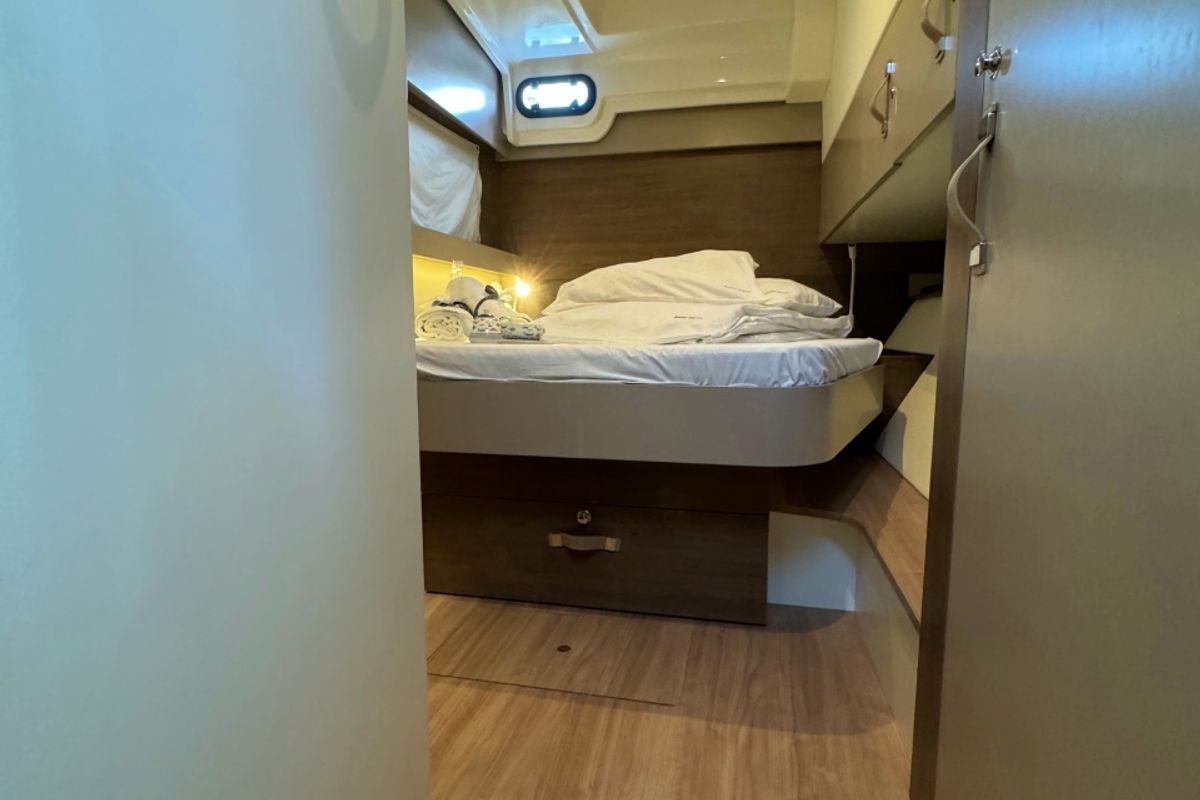 Cabin on Compass, a Bali Catspace catamaran at Pirovac, Croatia
