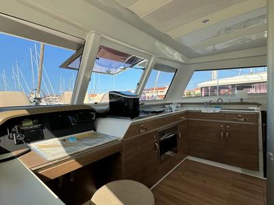 Galley of Compass, a Bali Catspace catamaran at Pirovac, Croatia